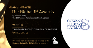 Photo of Cowan, Liebowitz & Latman Receives U.S. Trademark Prosecution Firm of the Year Award at The Global IP Awards